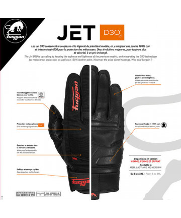 gants fury jet d3o    KAIZENMOTOSMQ